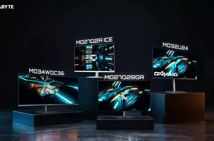گیگابایت چهار مانیتور OLED جدید معرفی کرد؛ با فناوری HyperNits برای افزایش روشنایی