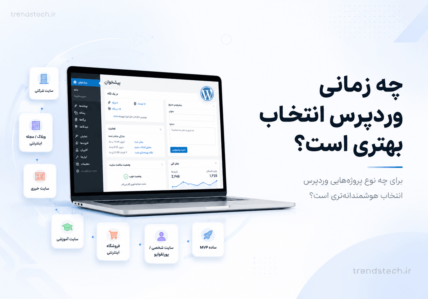 وردپرس یا PHP؟ راهنمای کامل انتخاب بین وردپرس و برنامه نویسی کاربرد وردپرس برای سایت شرکتی، فروشگاهی، خبری، آموزشی و وبلاگ