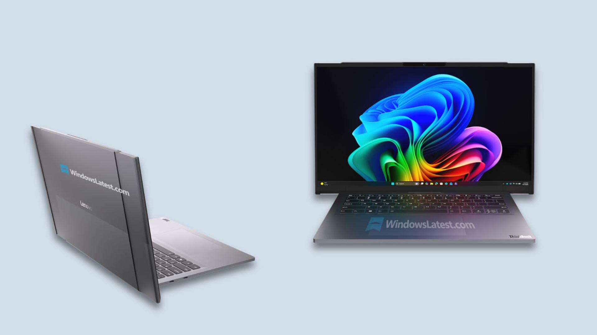 لپتاپ جادویی جدید لنوو، نمایشگری با امکان تغییر سایز دارد لپتاپ عریض مدل ThinkBook لنوو با نمایشگر منعطف