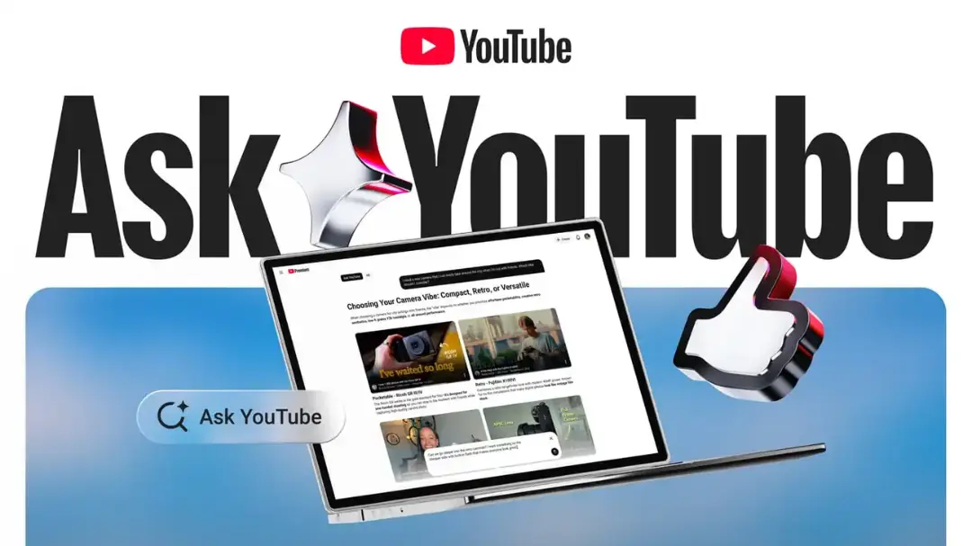 نمای رابط کاربری قابلیت Ask YouTube در پلتفرم یوتیوب (YouTube)