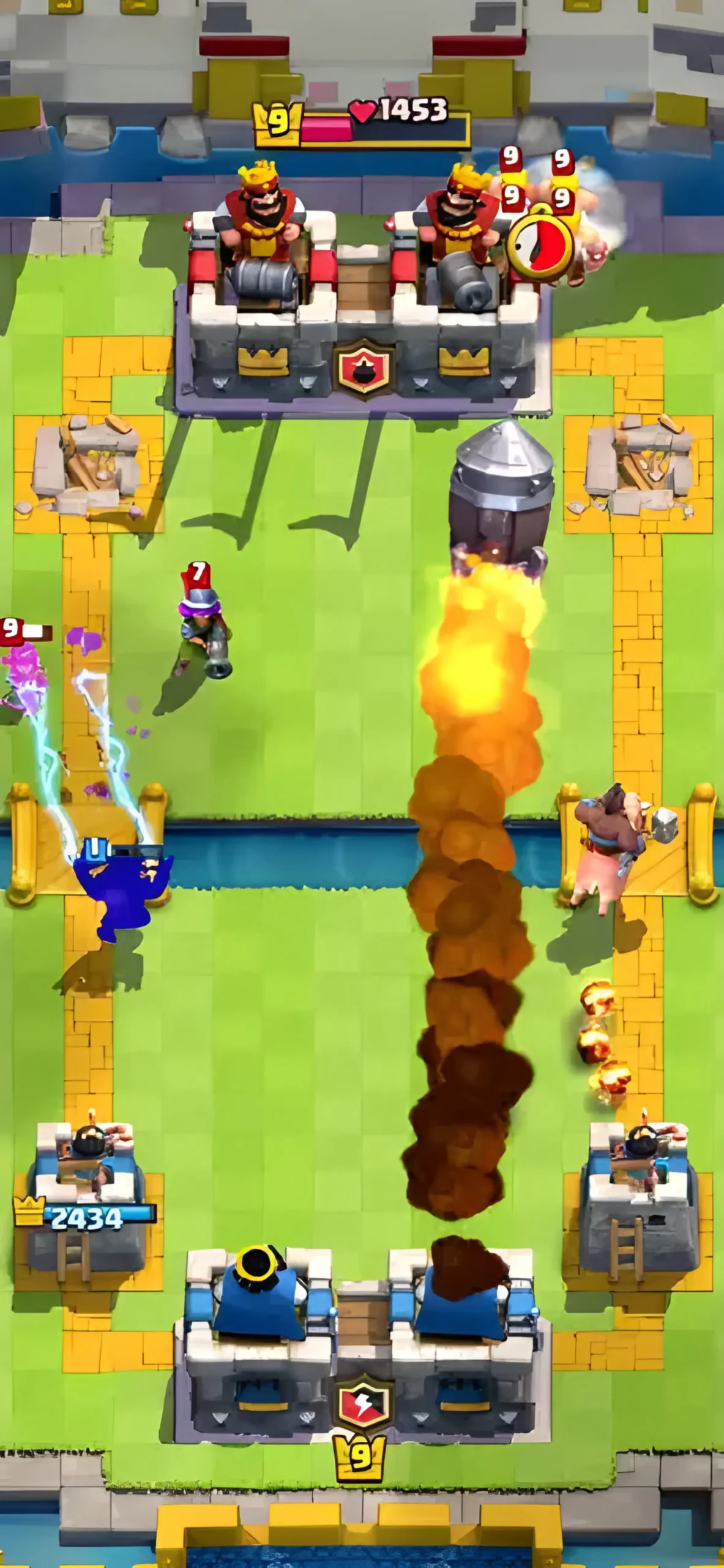 بهترین بازی های آیفون که باید امتحان کنید میدان نبرد در بازی کلش رویال (Clash Royale) با قلعهها و نیروهای مختلف