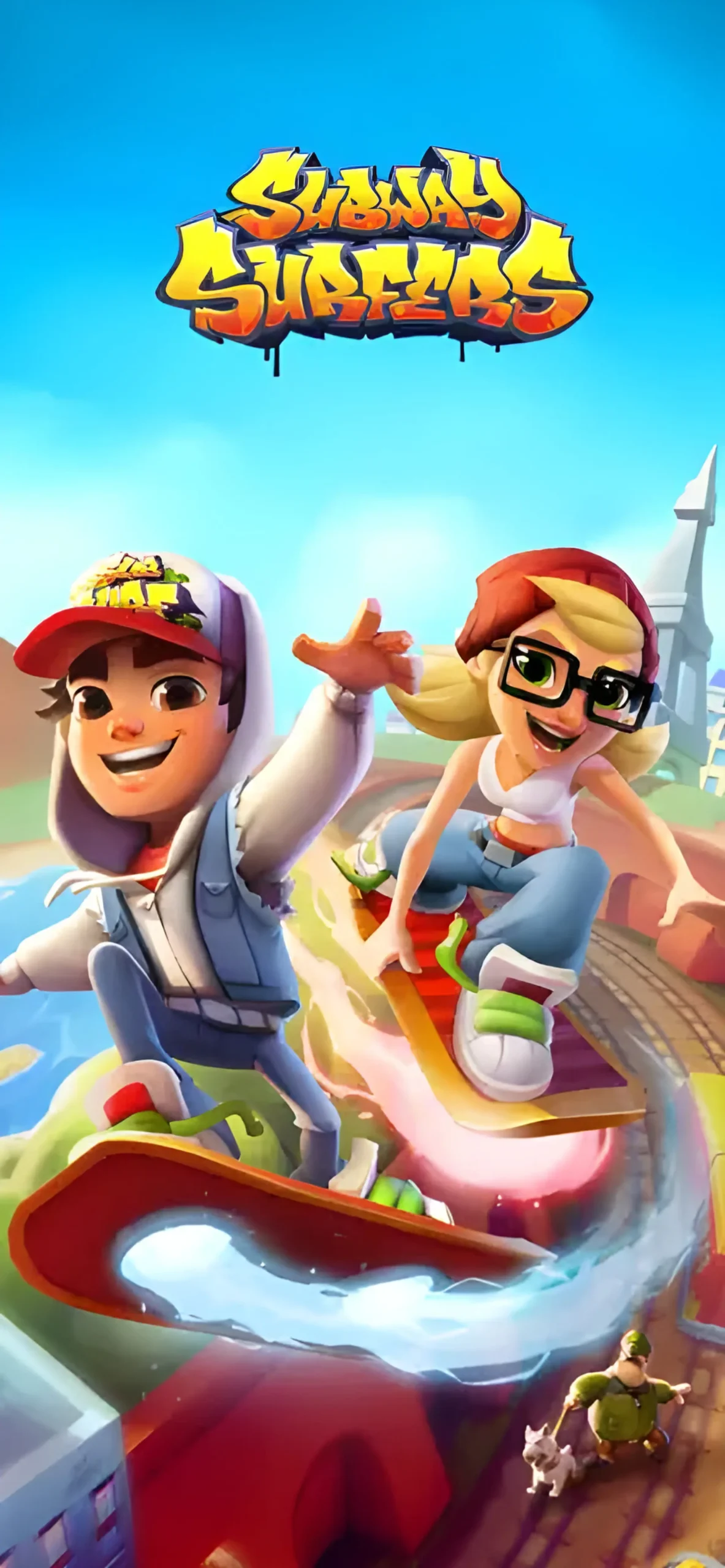 بهترین بازی های آیفون که باید امتحان کنید شخصیتهای بازی سابوی سرفرز (Subway Surfers) در حال اسکیتسواری